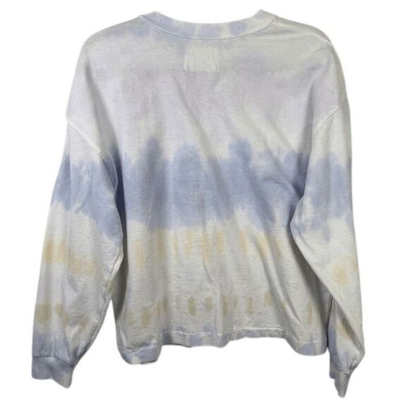 NEW! Citizens of Humanity Oversized Long Sleeve Tee Pale Rainbow Tie Dye Small - Picture 3 of 11